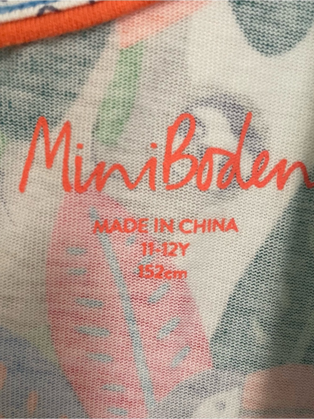Mini Boden Teal Jungle Animal Jersey pocket dress with pink scalloped trim 11-12 - Picture 6 of 8